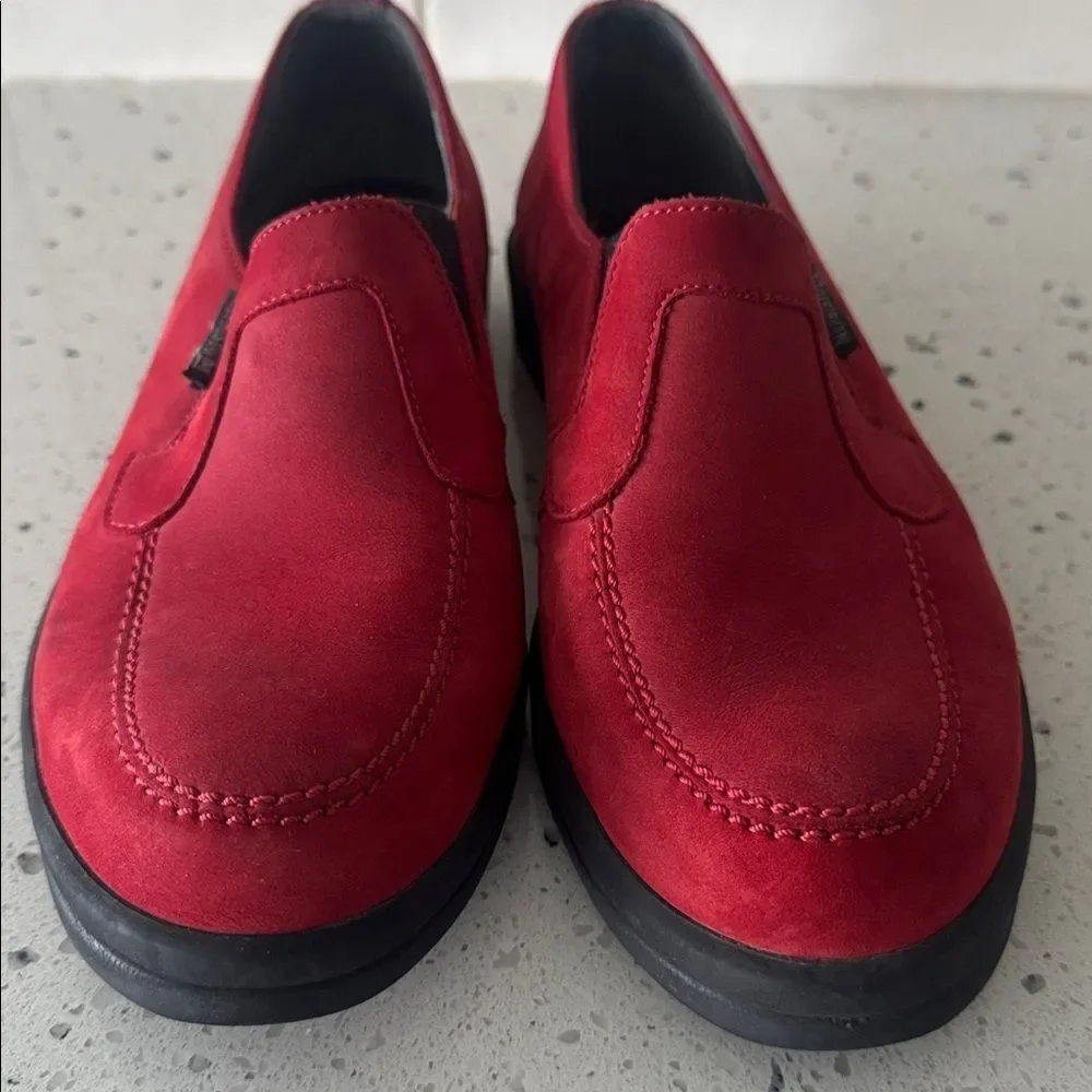 Mephisto Women’s Cool Air Breathable Red Suede Leather Loafers Slip-On Size 7.5 - Picture 13 of 14
